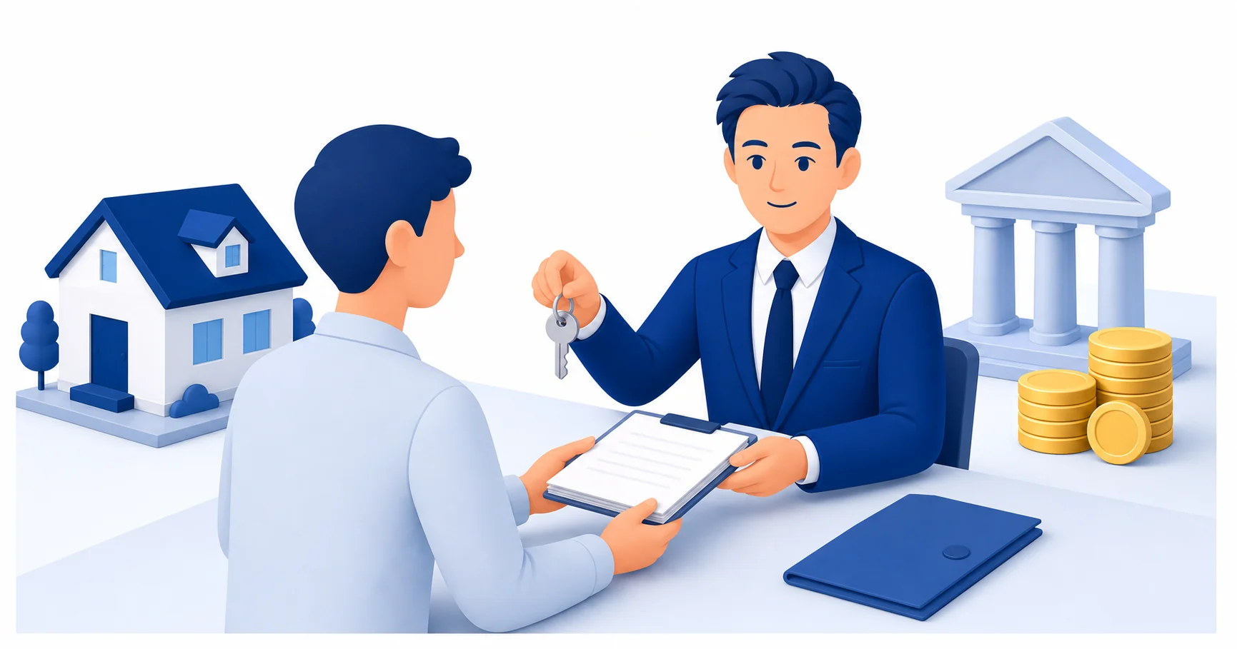 成約と資金回収を表すイラスト